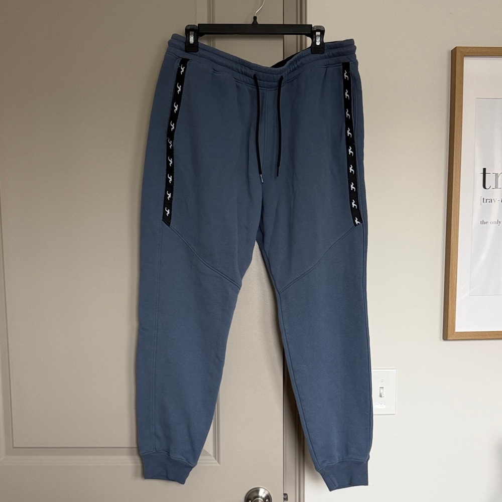 Hollister Men's Slate Blue Joggers with Side Detailing